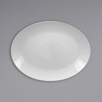 RAK Porcelain Polaris Orion 14 1/8" x 10 5/8" Porcelain Oval Coupe Platter - 6/Case