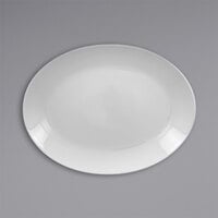 RAK Porcelain Polaris Orion 10 1/4" x 7 1/2" Porcelain Oval Coupe Platter - 12/Case