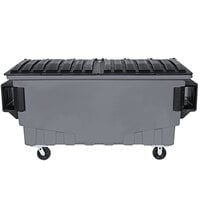 Toter FR010-00125 1 Cubic Yd. Dark Cool Gray Front End Loading Mobile Trash Container / Dumpster (750 lb. Capacity)