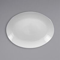 RAK Porcelain Polaris Orion 8 1/4" x 6" Porcelain Oval Coupe Platter - 12/Case