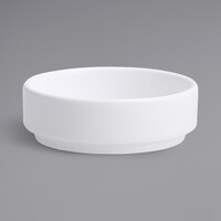 Fortessa Fortaluxe 3" White Porcelain Ramekin / Garnish Plate - 48/Case