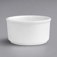 Fortessa Fortaluxe 2.5 oz. White Porcelain Round Ramekin - 48/Case