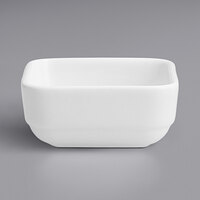 Fortessa Fortaluxe 2.5 oz. White Porcelain Square Ramekin - 48/Case