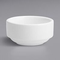 Fortessa Fortaluxe 1.5 oz. White Porcelain Round Ramekin - 48/Case