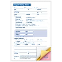 ComplyRight 5 1/2" x 8 1/2" 3-Part Payroll Change Notice - 50/Pack