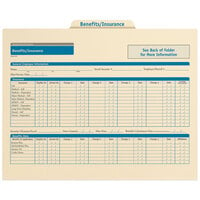 ComplyRight 9 1/2" x 11 1/2" Benefits / Insurance Folder - 25/Pack