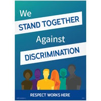 ComplyRight A2029 10" x 14" "We Stand Together Against Discrimination" Laminated Poster