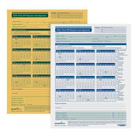 ComplyRight 8 1/2" x 11" 2024 2-Part Time Off Request and Approval Form A0030 - 50/Pack