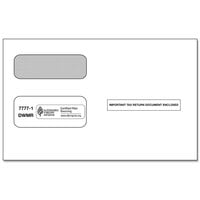 ComplyRight White Double Window Envelope for 1095-C Tax Forms - 100/Pack