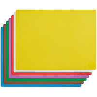 Choice 20 inch x 15 inch x 1/2 inch 7-Piece Polyethylene Cutting Board Kit