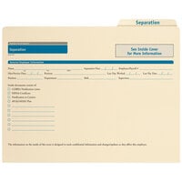 ComplyRight 9 1/2" x 11 3/4" Separation Folder - 25/Pack