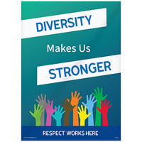 ComplyRight A2030 10" x 14" "Diversity Makes Us Stronger" Laminated Poster