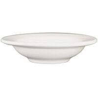 International Tableware York 3.5 oz. Ivory (American White) Embossed Stoneware Fruit Bowl - 36/Case