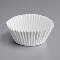 Enjay 2" x 1 1/4" White Foil Baking Cup - 10200/Case