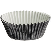 Enjay 2" x 1 1/4" Black Foil Baking Cup - 10200/Case