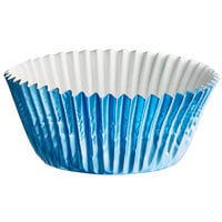 Enjay 2" x 1 1/4" Blue Foil Baking Cup - 10200/Case
