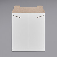 Lavex Stayflats® White Tab-Locking Rigid Mailer #4 - 12 3/4" x 15" - 100/Case