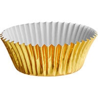 Enjay 2" x 1 1/4" Gold Foil Baking Cup - 10200/Case