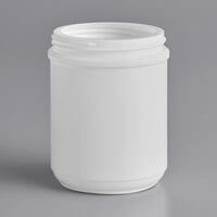 55 oz. White HDPE Plastic Canister - 76/Case