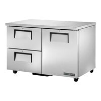 True TUC-48D-2-HC 48 3/8" Undercounter Refrigerator with One Door and Two Drawers