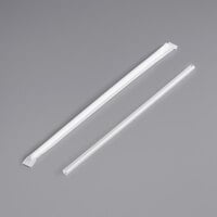 Dixie 7 3/4" Jumbo Clear Wrapped Straw - 2000/Case