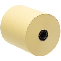 Point Plus 3" x 165' Canary Yellow 1 Ply Bond Cash Register POS Paper Roll Tape - 50/Case