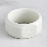 RAK Porcelain Leon 2 3/8" Ivory Embossed Porcelain Napkin Ring - 12/Case