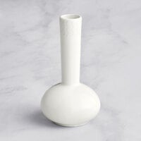 RAK Porcelain Leon 6" Ivory Embossed Porcelain Flower Vase - 6/Case