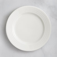 RAK Porcelain Rondo 6 11/16" Ivory Embossed Wide Rim Porcelain Plate - 24/Case