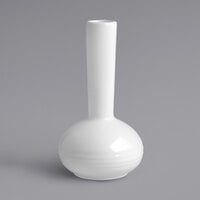 RAK Porcelain Rondo 6 1/8" Ivory Embossed Porcelain Flower Vase - 6/Case
