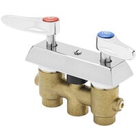 T&S B-0513 Wall Mounted Concealed Mixing Faucet with Lever Handles - 3" Centers