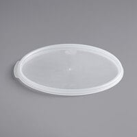 Vigor 12, 18, and 22 Qt. Translucent Round Polypropylene Food Storage Container Lid
