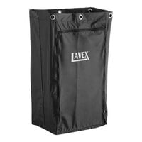 Lavex Black Vinyl Janitor Cart Bag with Zipper