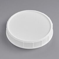 120 mm Unlined White Plastic Canister Lid - 256/Case