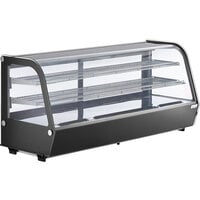 Avantco BCC-60-HC 60" Black Refrigerated Countertop Bakery Display Case with LED Lighting