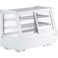 Avantco BCSS-35-HC 34 5/8" White Self-Serve Refrigerated Countertop Bakery Display Case with LED Lighting