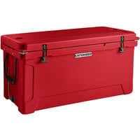 CaterGator CG100RED Red 110 Qt. Rotomolded Extreme Outdoor Cooler / Ice Chest