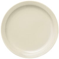 Libbey Porcelana Cream 10 1/4" Cream White Narrow Rim Porcelain Plate - 12/Case