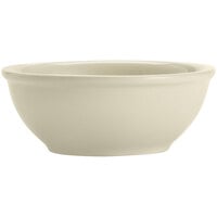 Libbey Porcelana Cream 12 oz. Cream White Rolled Edge Porcelain Nappie Bowl - 36/Case