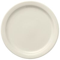Libbey Porcelana Cream 9 1/2" Cream White Narrow Rim Porcelain Plate - 24/Case