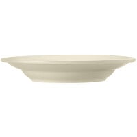 Libbey Porcelana Cream 51 oz. Cream White Wide Rim Rolled Edge Porcelain Pasta Bowl - 12/Case