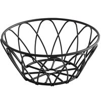 Tablecraft Petal Collection 6" x 2 1/4" Round Wire Basket