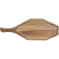International Tableware 20 3/4" x 7 1/2" Octagonal Acacia Wood Serving Board