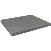American Tables & Seating Square Light Gray Faux Wood Laminate Table Top