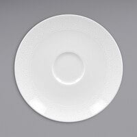 RAK Porcelain Choice 6 11/16" Ivory Embossed Porcelain Saucer - 12/Case