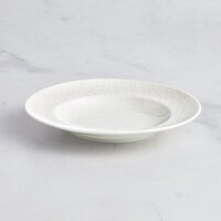 RAK Porcelain Blossom 7 9/16" Ivory Embossed Wide Rim Porcelain Deep Plate - 12/Case