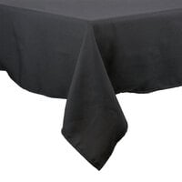 Intedge Square Black Hemmed 65/35 Poly/Cotton Blend Cloth Table Cover