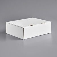 19" x 14" x 5 1/2" White Corrugated 1-Piece Bakery Box - 25/Case