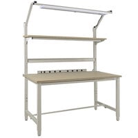 BenchPro Kennedy Series Particleboard Top Adjustable Workbench Set with Gray Frame