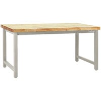 BenchPro Kennedy Series Butcherblock Wood Top Adjustable Workbench with Gray Frame